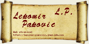Lepomir Papović vizit kartica